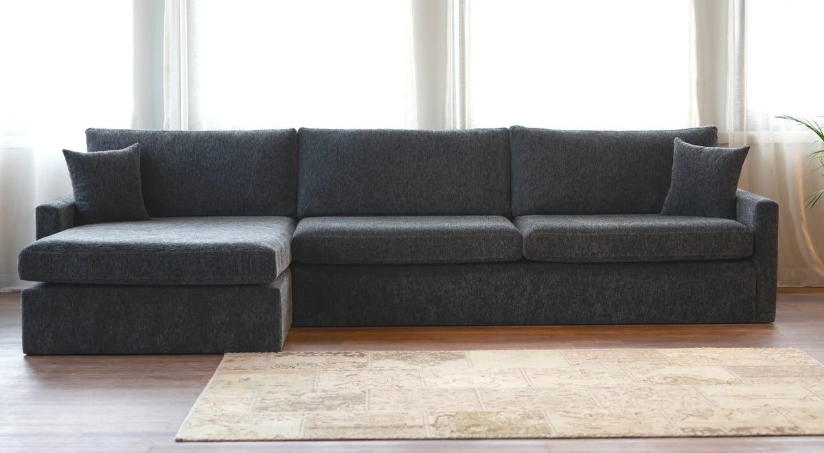 Charcoal L-Shaped Sectional Sofa Set N766