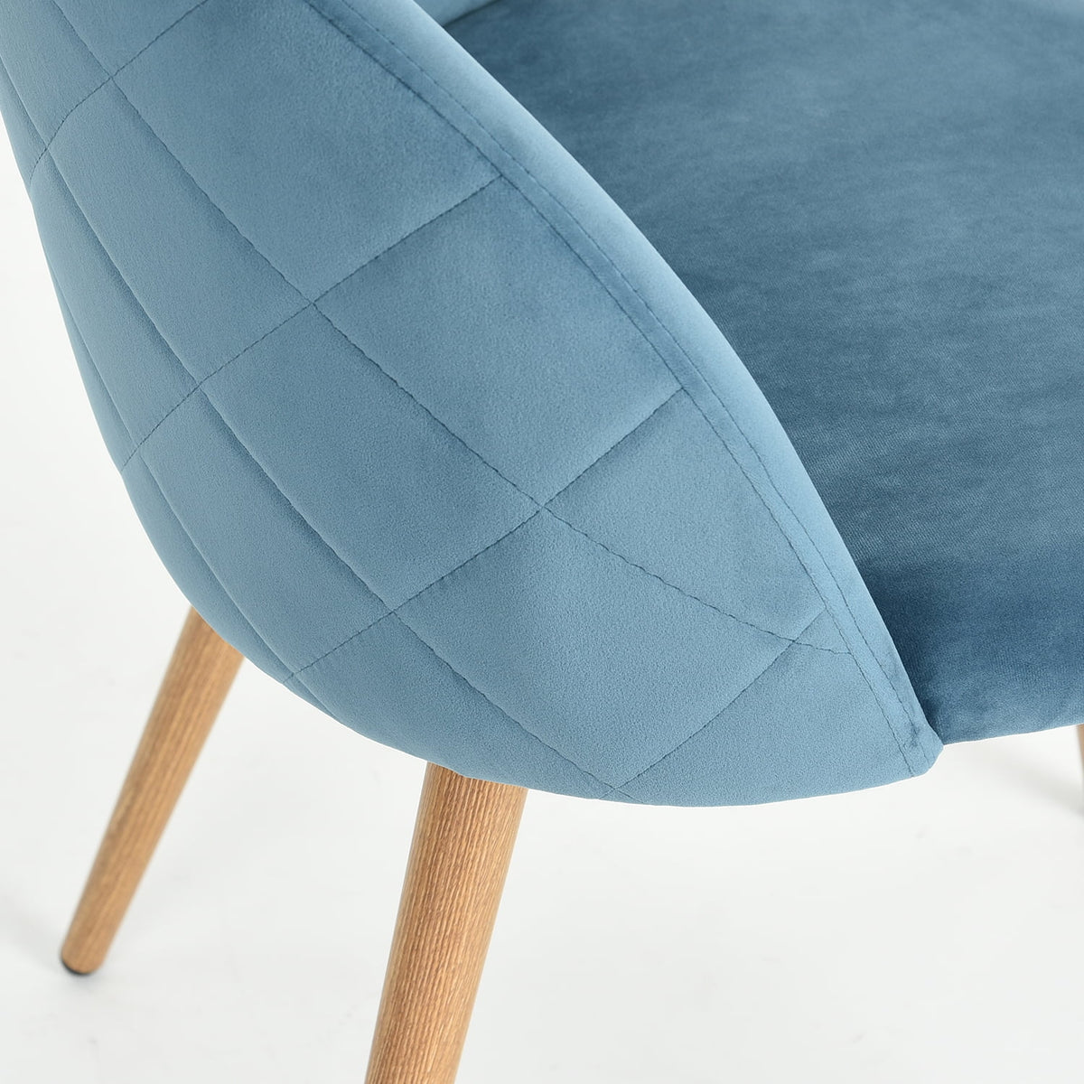 Velvet Dining Chairs Set of 2 with Backrest Blue G1487
