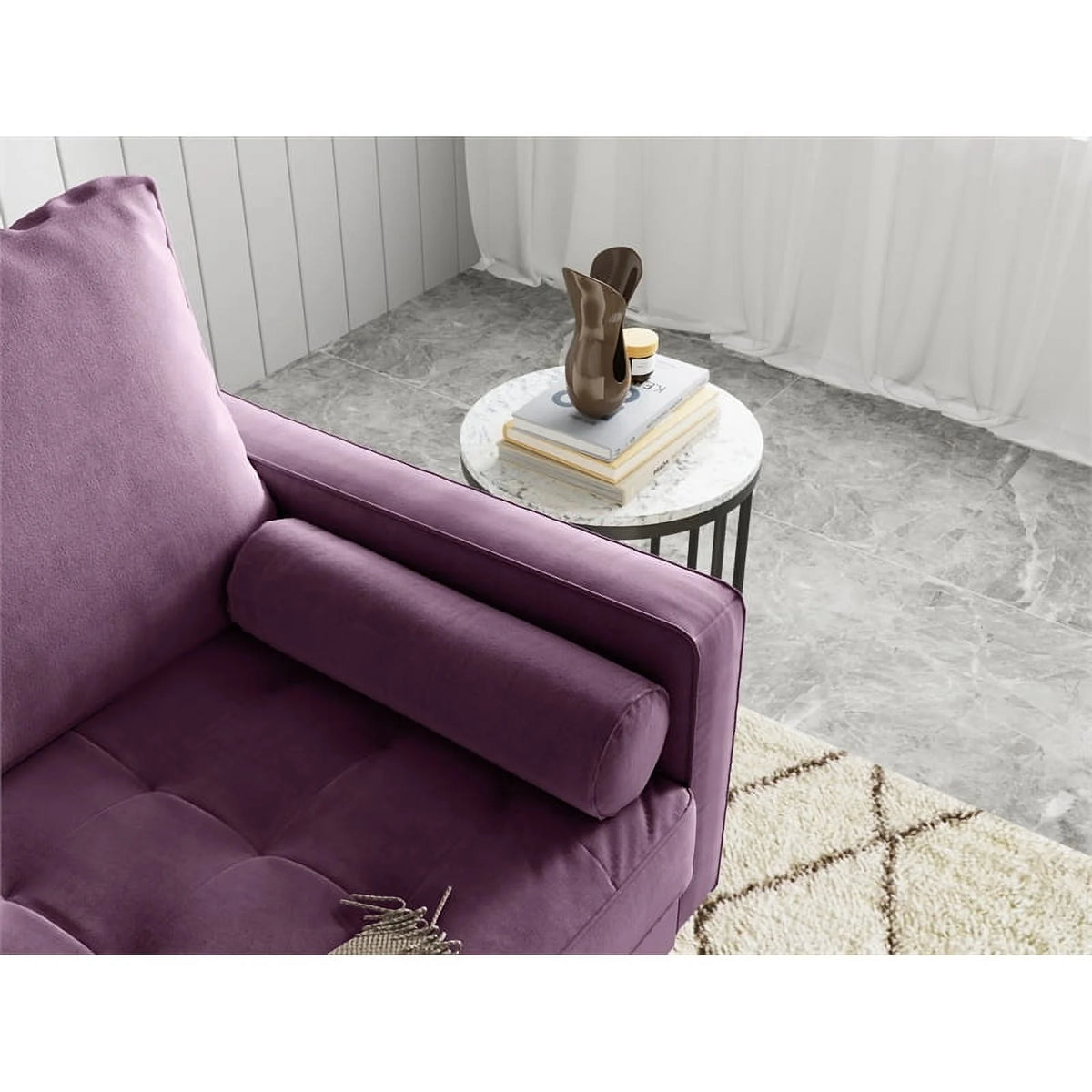 Purple Velvet Loveseat N6144