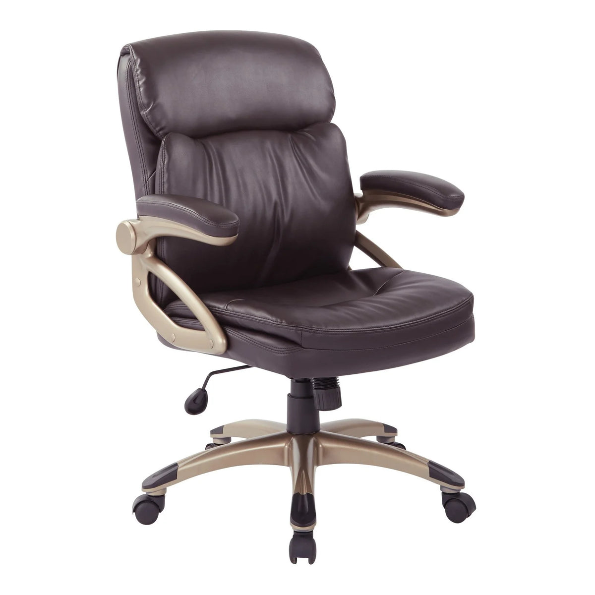 Espresso Bonded Leather Low Back Chair P72782