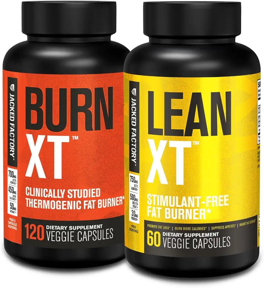120 Capsules Fat Burner & Weight Loss Supplement & 60 Capsules Caffeine-Free Fat Burner Q409