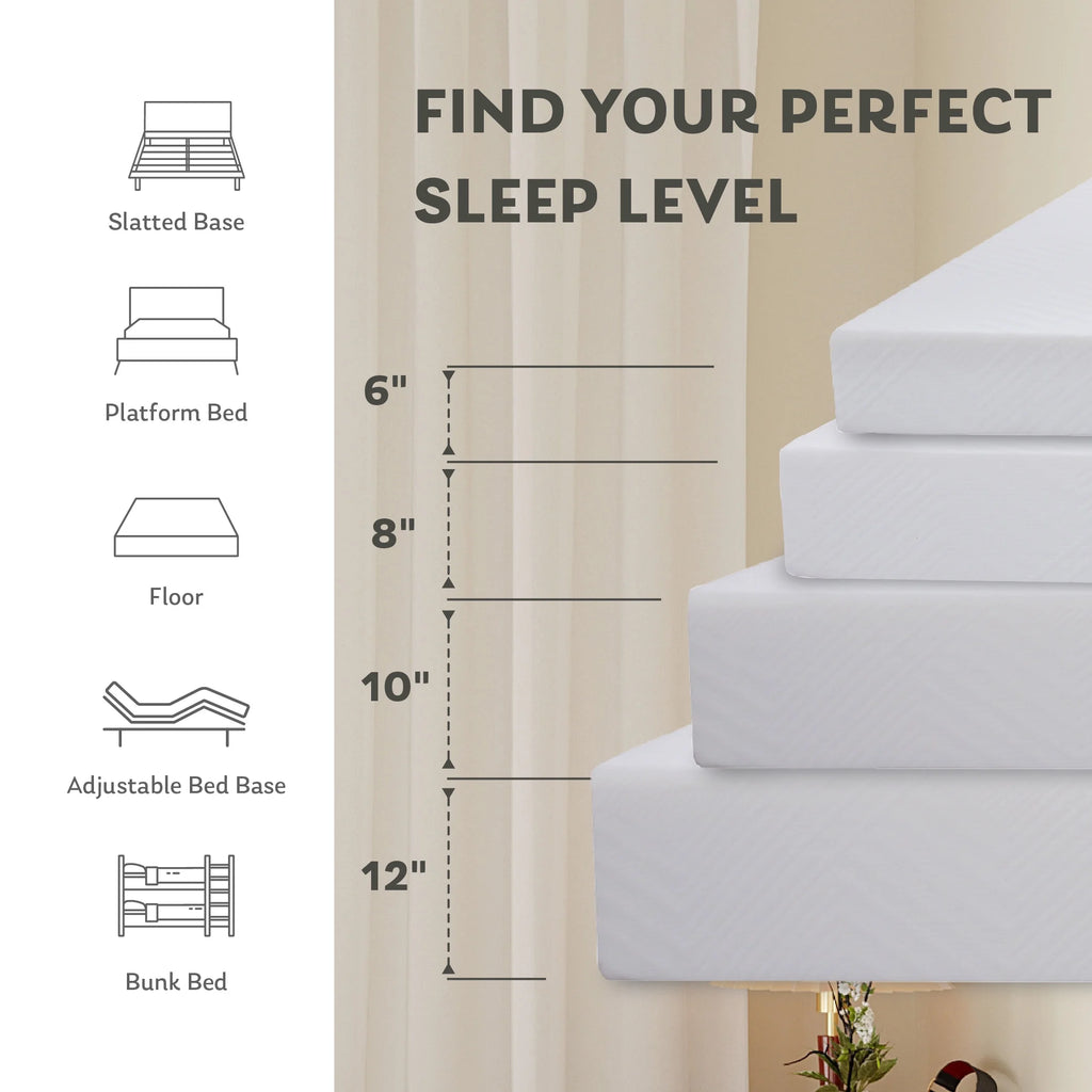 White Twin 6 inch Memory Foam Mattress N991383