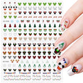 Christmas Mouse Nail Stickers 8 Sheets 3D Self Adhesive Nail Decals H1434