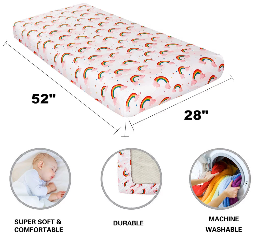 4 Pack Pink Fitted Crib Sheet Set N167
