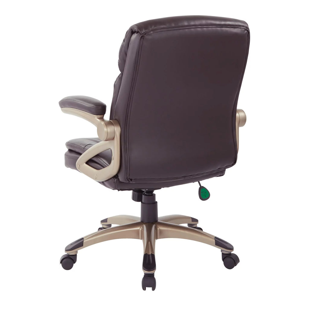 Espresso Bonded Leather Low Back Chair P72782