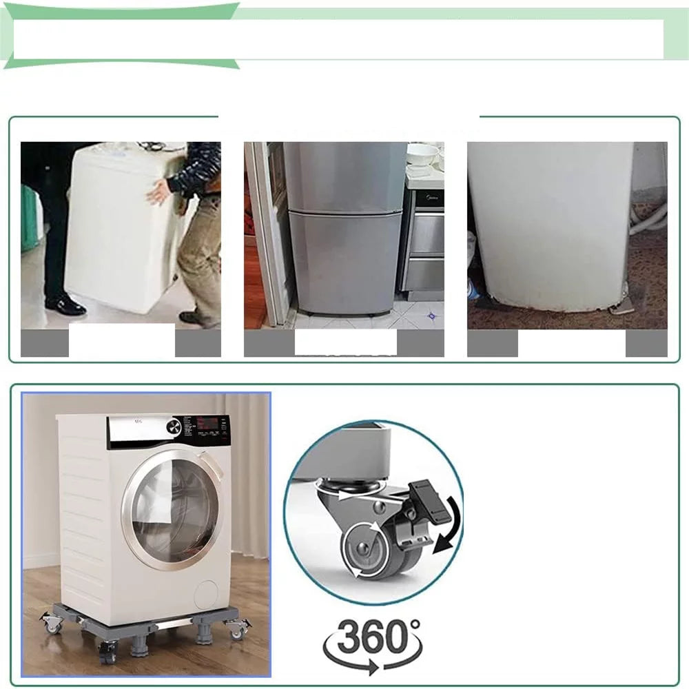 Adjustable Mini Fridge Stand with Wheels Gray D2335