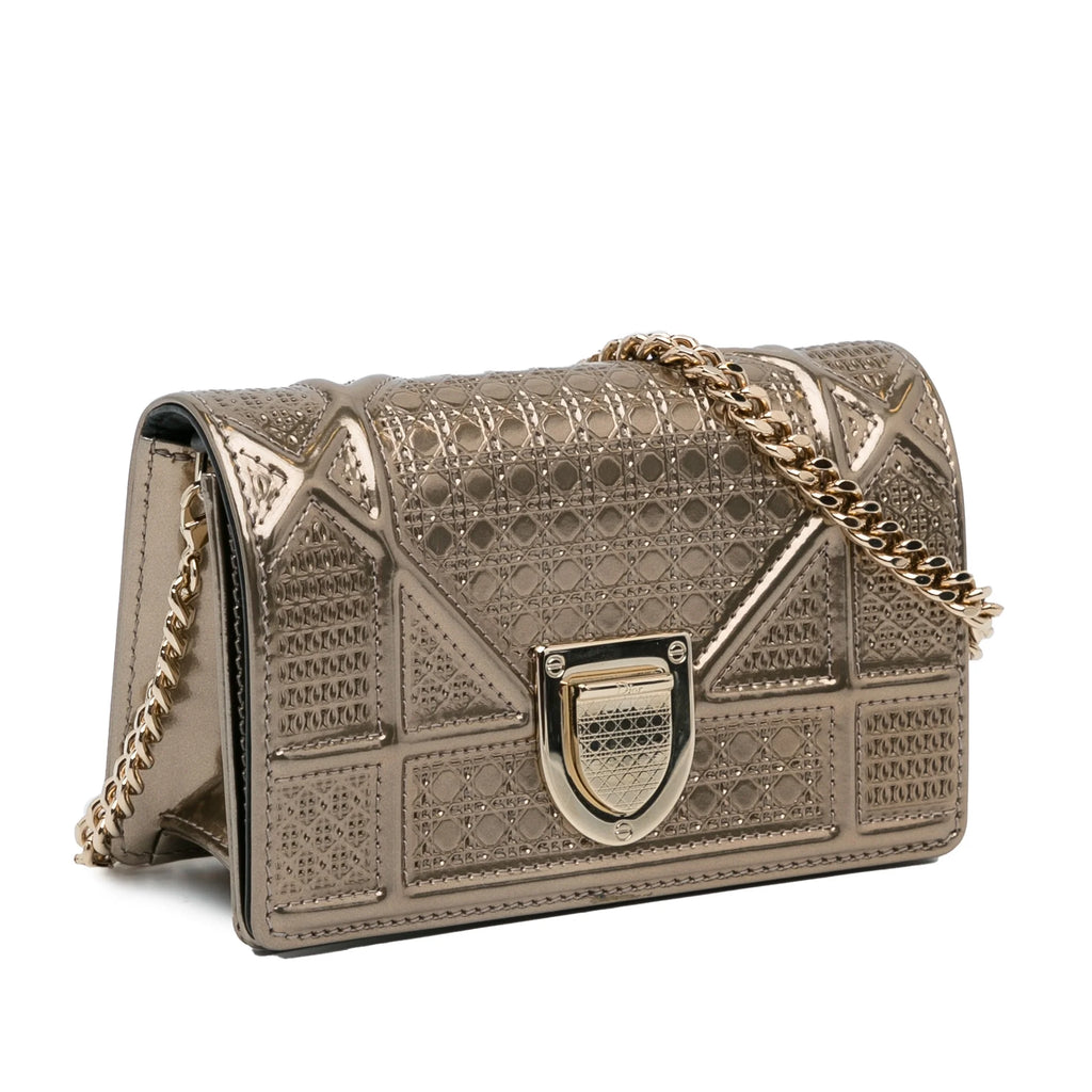 Patent Leather Gold Crossbody Bag T578730