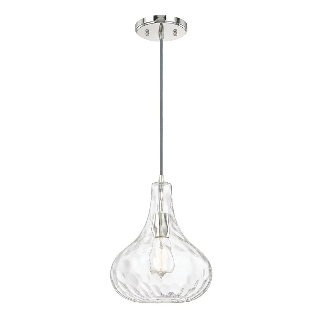 1-light Polished Nickel Pendant O10609