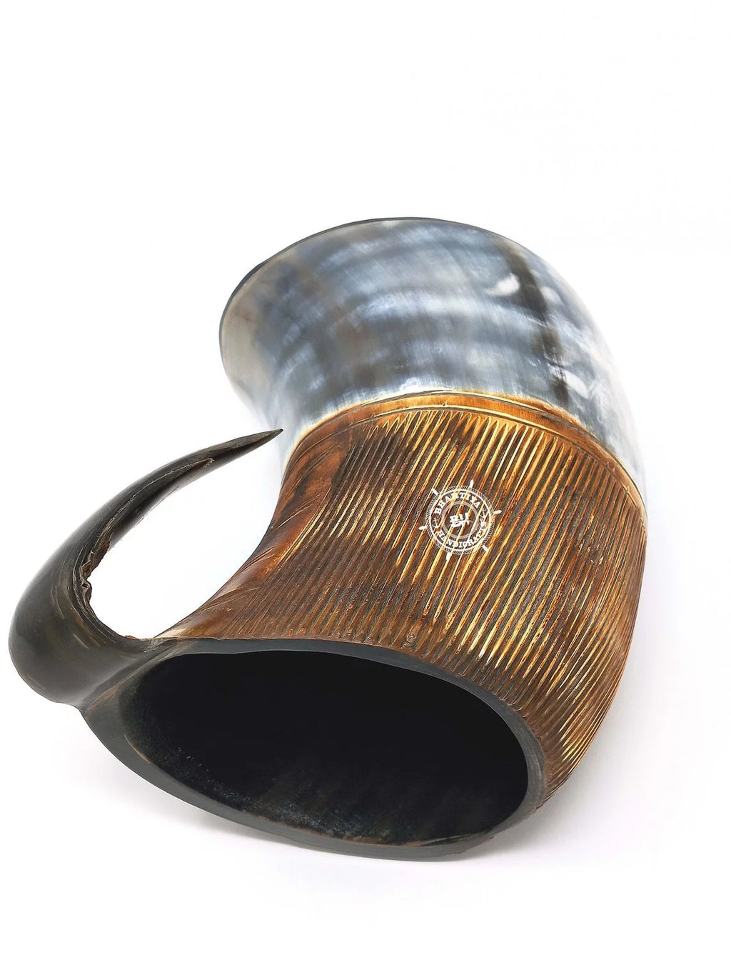 Glass Viking Drinking Horn Mug Tankard 40 oz N27057