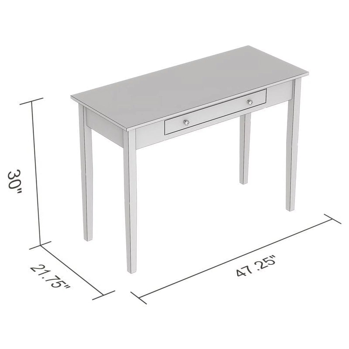 White Computer Desk with 1-Drawer B520409