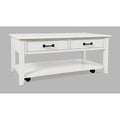 Acacia 2 Drawer Coffee Table with Casters F4273