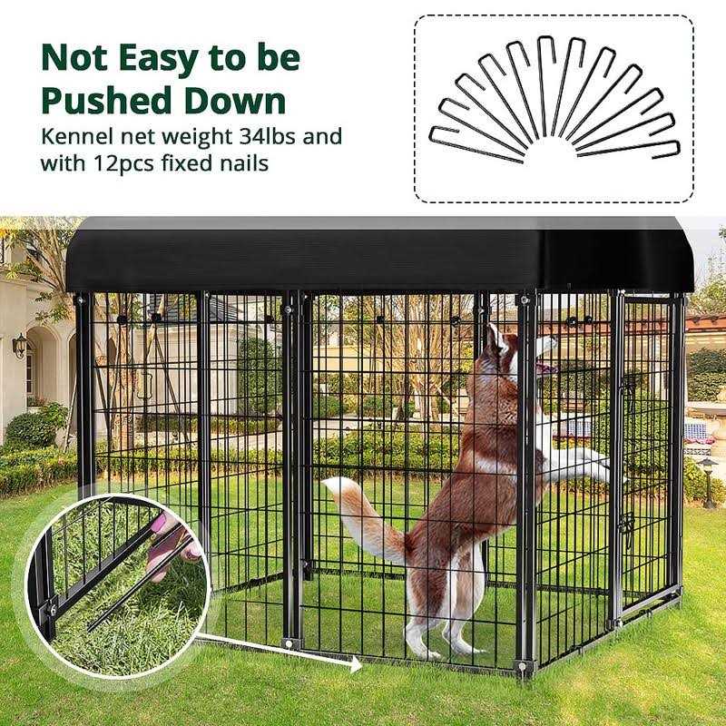 Outdoor Dog Kennel with Roof 4ft x 4ft x 4.5ft P623825