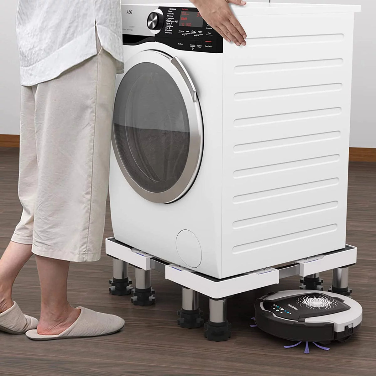 Adjustable Mini Fridge Stand 8 Heavy Duty Feet O792