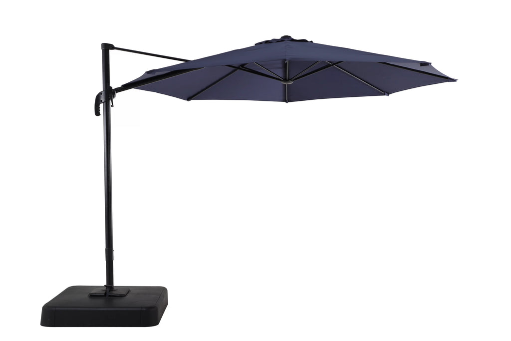 10’ Navy Blue Octagon Tilting Cantilever Patio Umbrella with Weighted Base Z571