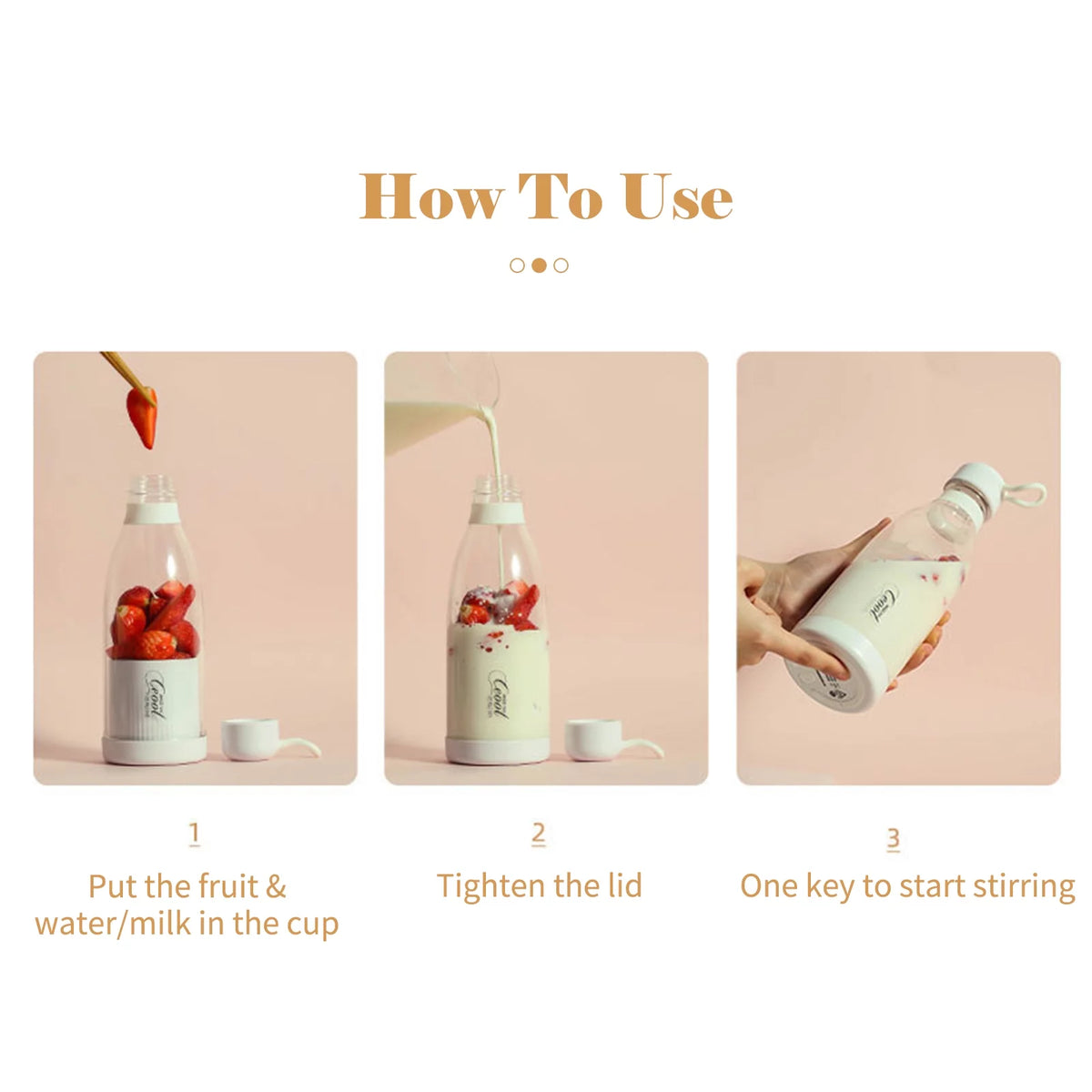 300mL Portable Electric Juicer Cup USB Blender S62935