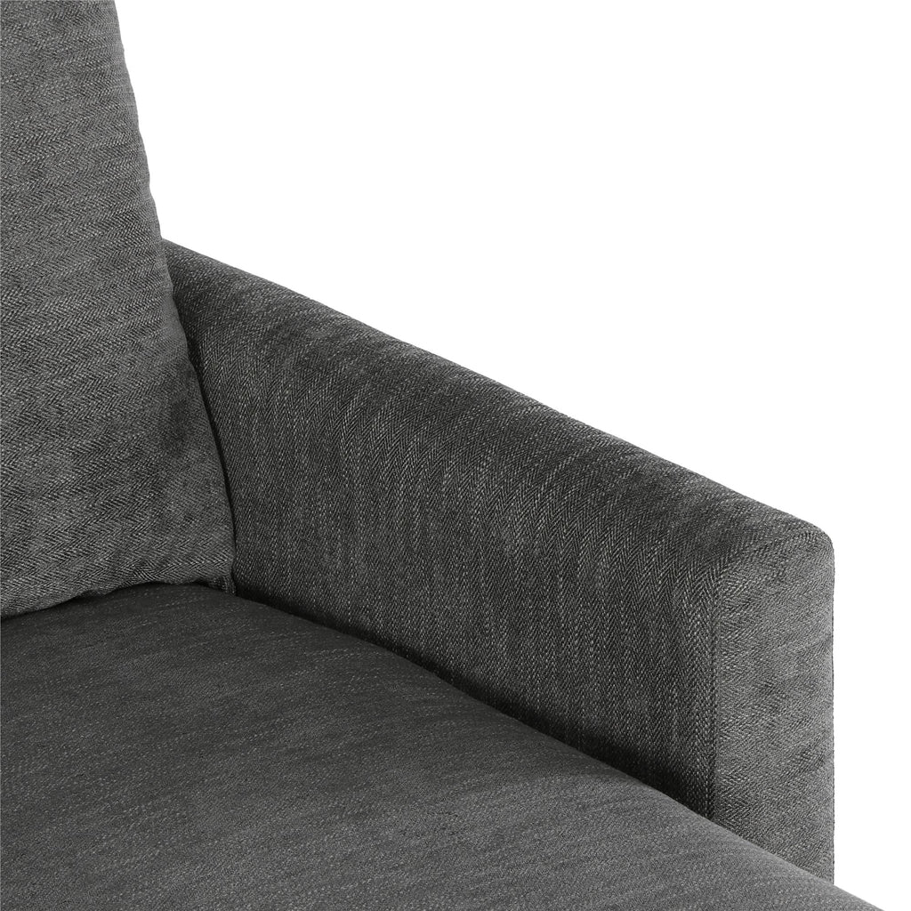 Gray Reversible Sectional with Pillows A6444
