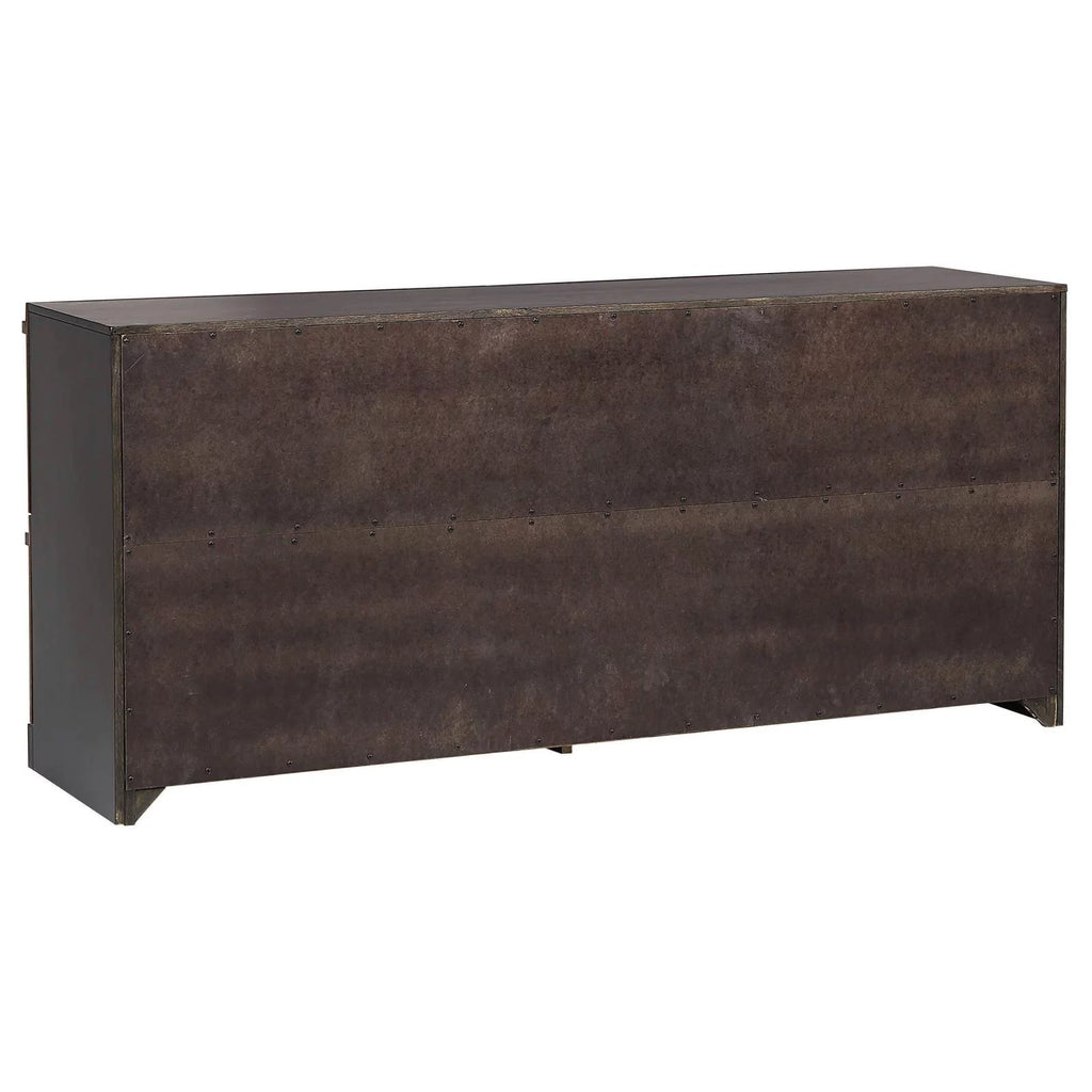 Black and Walnut 4-drawer Dresser L3131