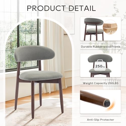 Green Fabric Upholstered Dining Chairs Set of 4 D205