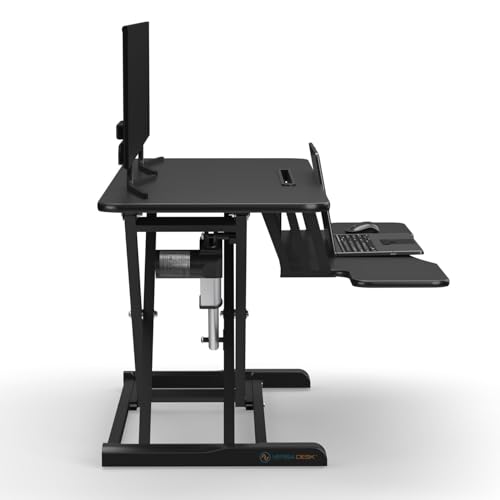 32" Black Electric Standing Desk Converter M41010