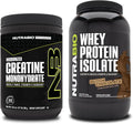 Unflavored Creatine Monohydrate and Dutch Chocolate Whey Protein Isolate W4649