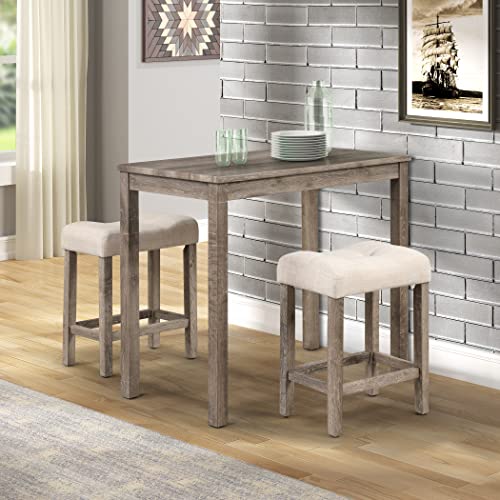 3-Piece Counter Height Wood Dining Set L429