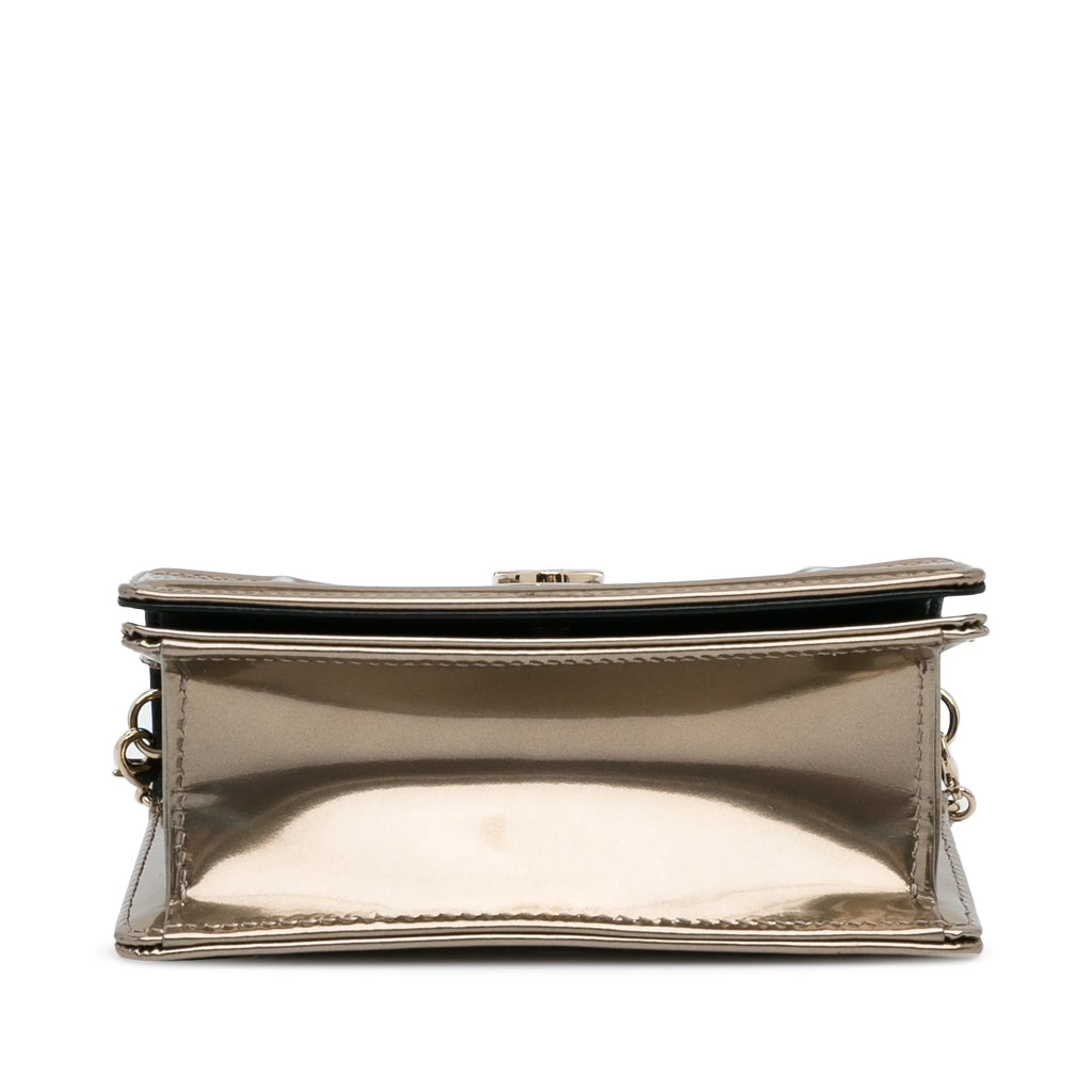 Patent Leather Gold Crossbody Bag T578730