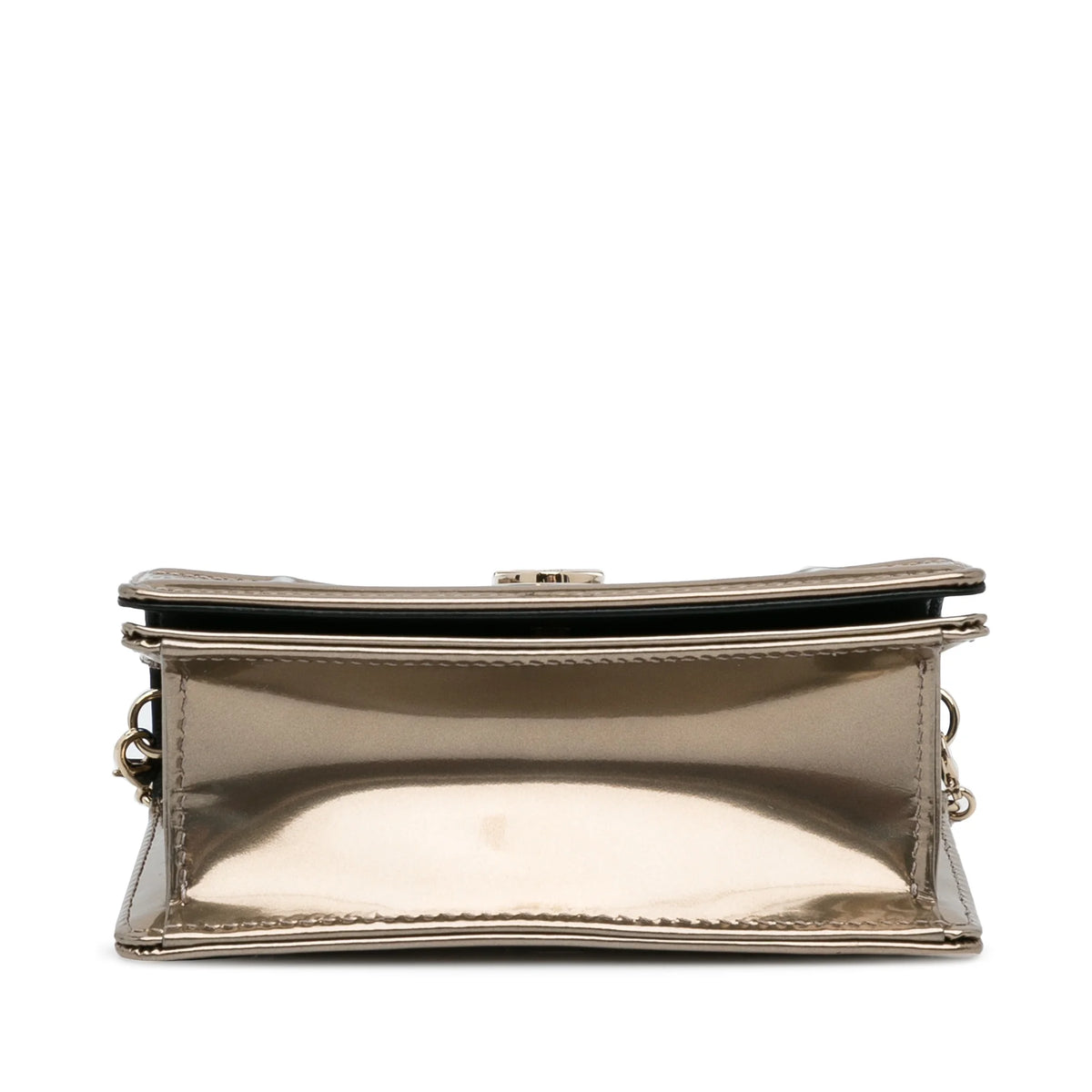 Patent Leather Gold Crossbody Bag T578730