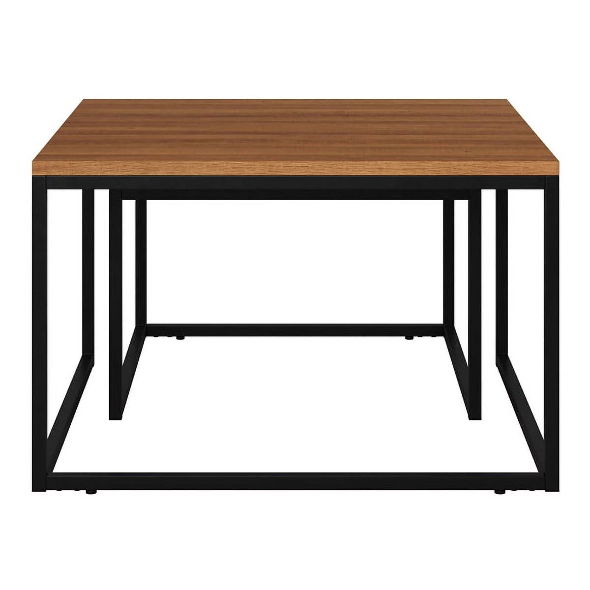 Brown Wood & Metal Nesting Coffee Tables J345101