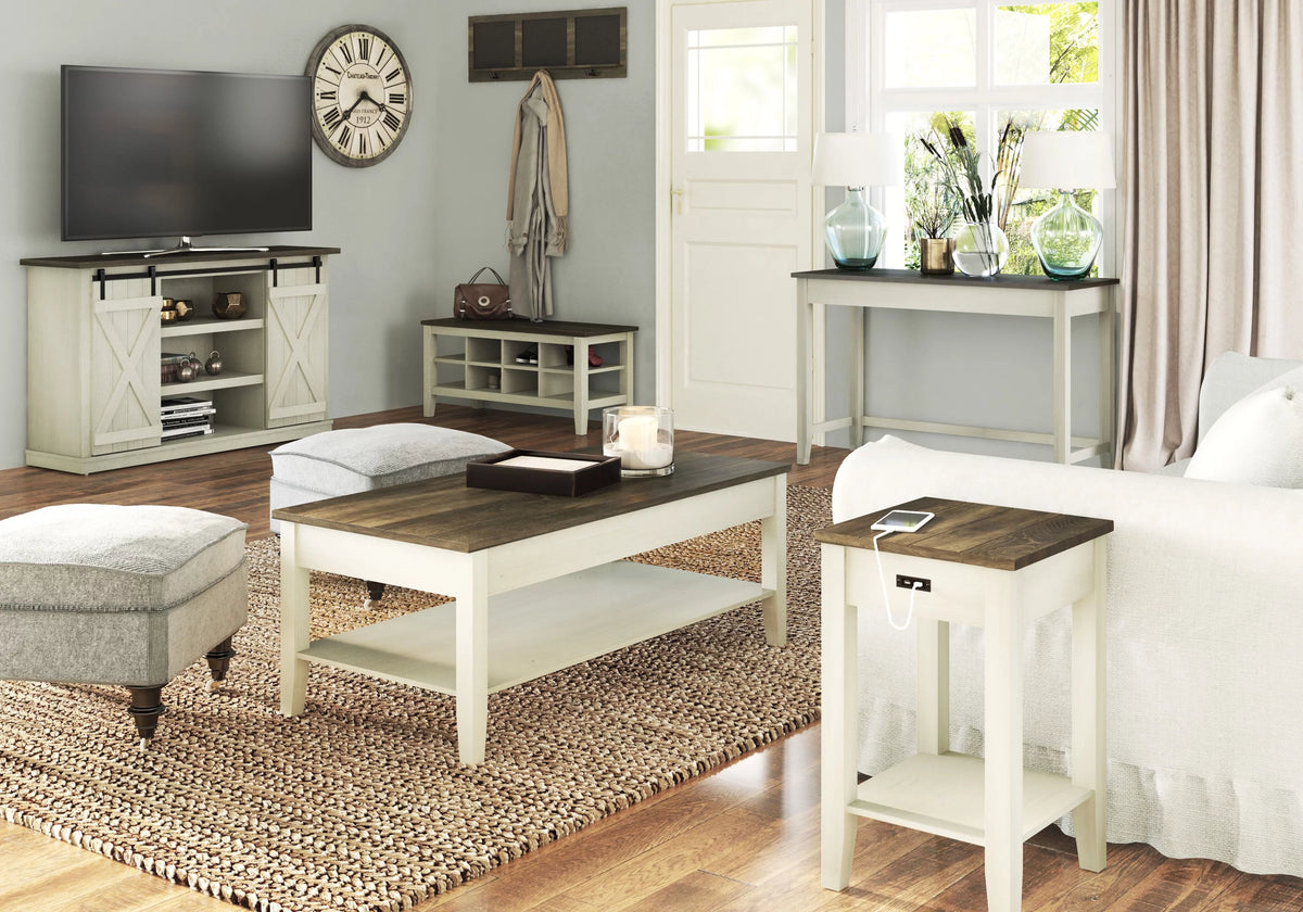 Two Tone Modern Farmhouse Coffee Table V4938