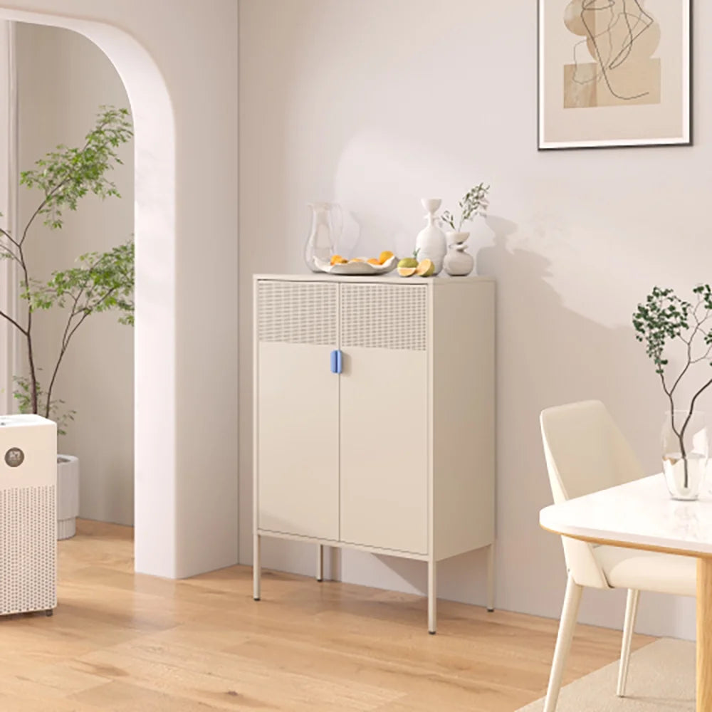 White 2-Door Metal Storage Cabinet L5635