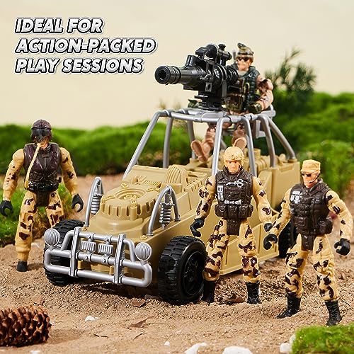 Military Base Toys Set with Army Vehicles and Action Figures T39519
