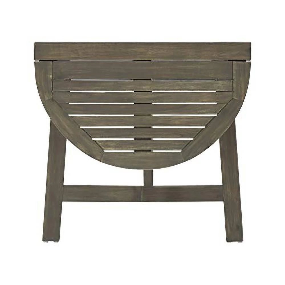 Gray Folding Acacia Wood Bistro Table M278170