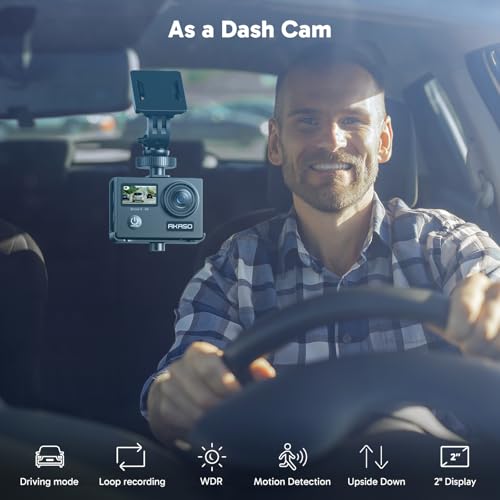 4K30fps 20MP WiFi Action Camera with EIS 131ft Waterproof O5913
