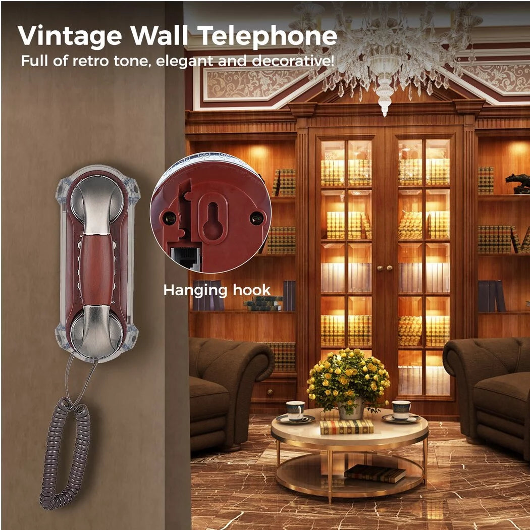 Corded Wall-Mounted Telephone with Redial V3201