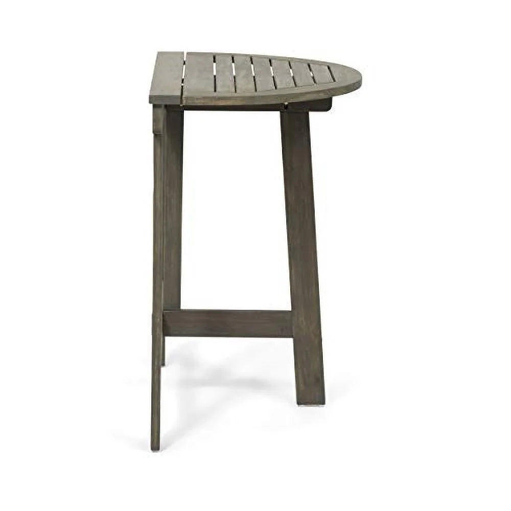 Gray Folding Acacia Wood Bistro Table M278170