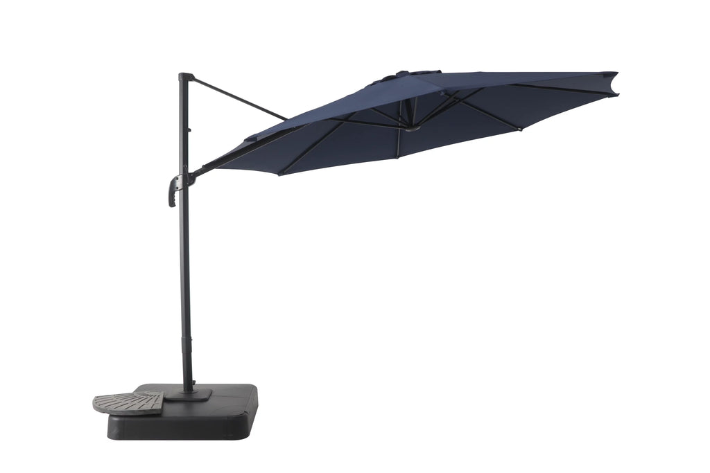 10’ Navy Blue Octagon Tilting Cantilever Patio Umbrella with Weighted Base Z571