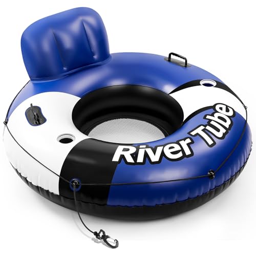 Inflatable Pool Float with Canopy and Cup Holder U727198