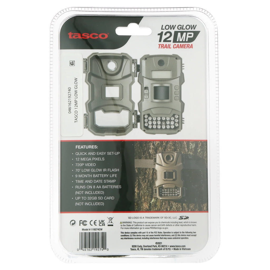 12MP Trail Camera with Low Glow Infrared Flash V663