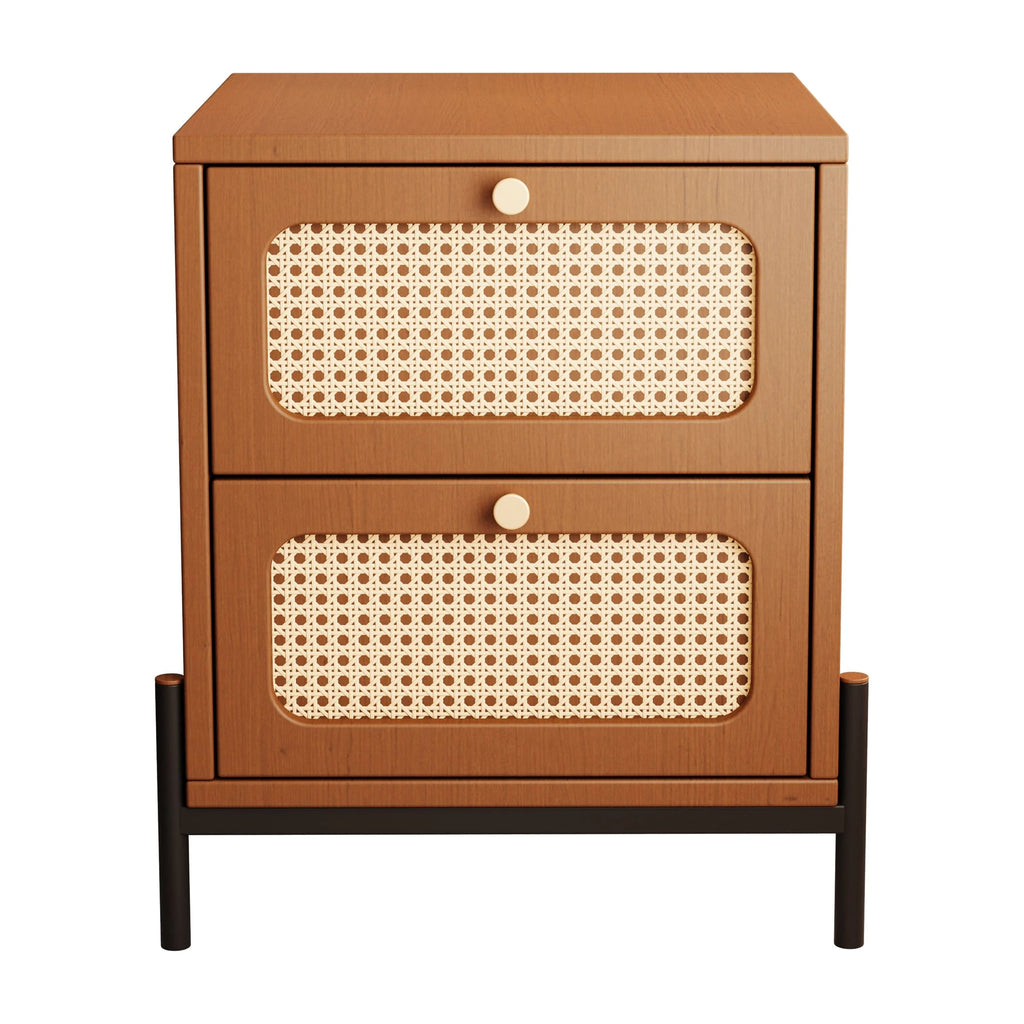 Rattan Wood Drawer Storage Cabinet H461
