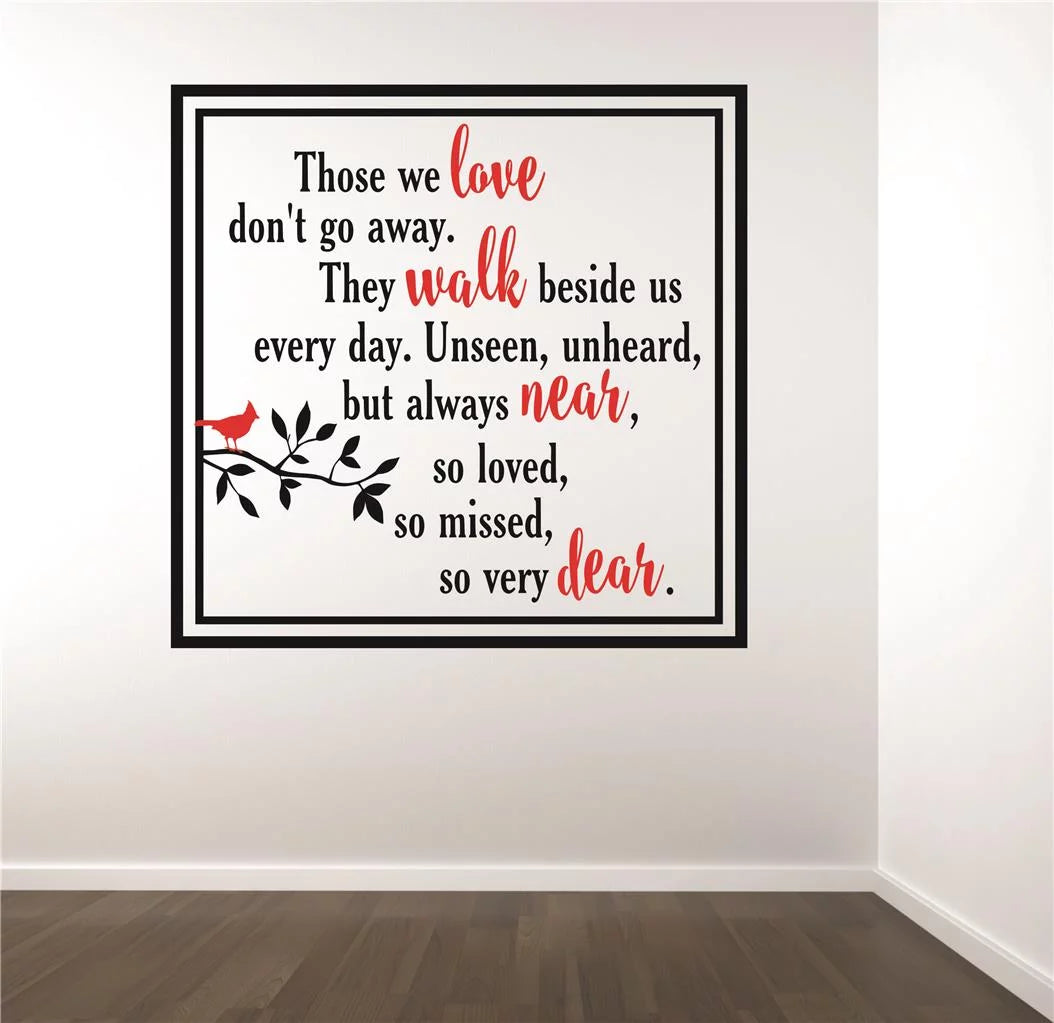Memorial Quote Decal 16x16 Inches R7953