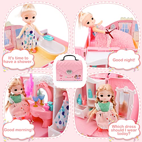 Portable Dollhouse with Furniture & Figures B641121