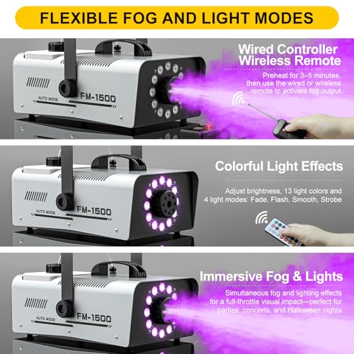 1500W 20000CFM Fog Machine with LED Lights K24766