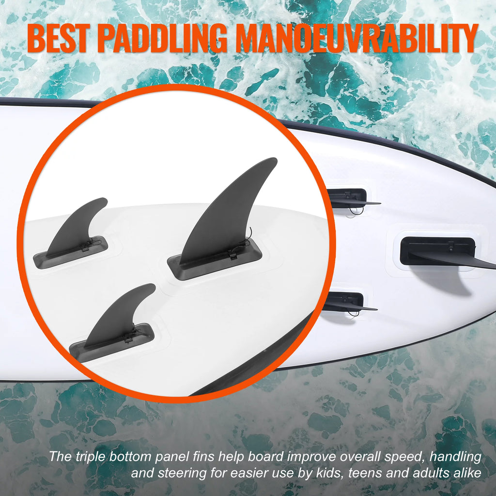 Inflatable Stand Up Paddle Board with Backpack, Non-Slip Deck, Leash, Paddle and Pump S6570