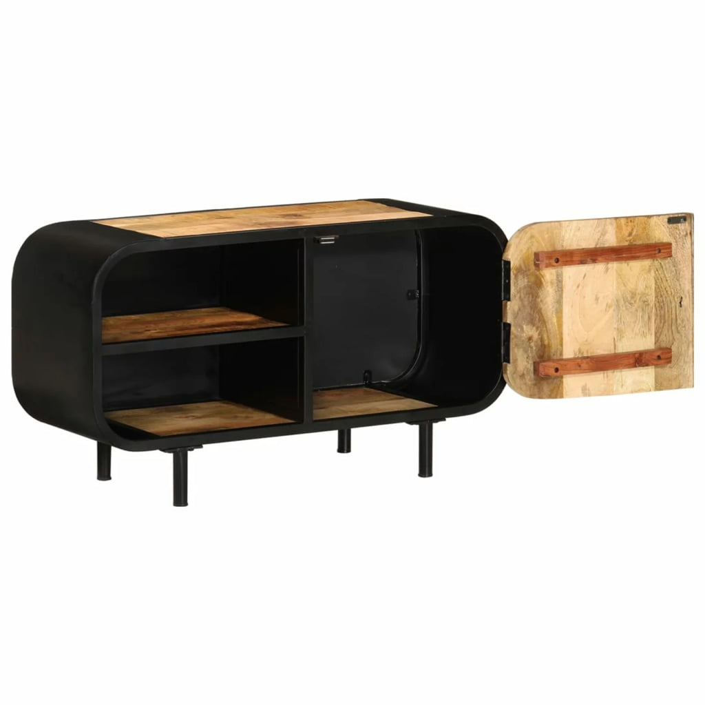 Mango Wood TV Stand with 2 Storage Shelves G14657