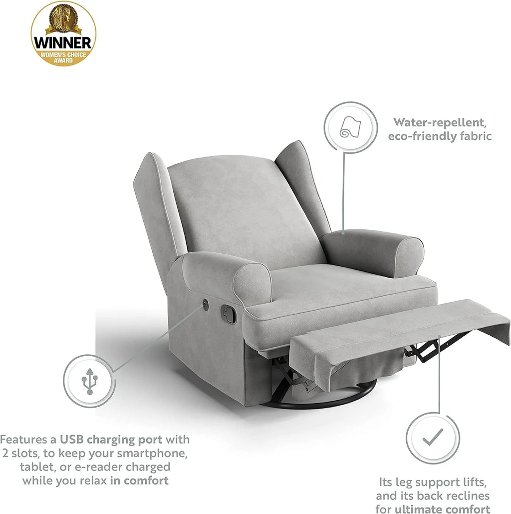 Wingback Nursery Glider with USB K556839