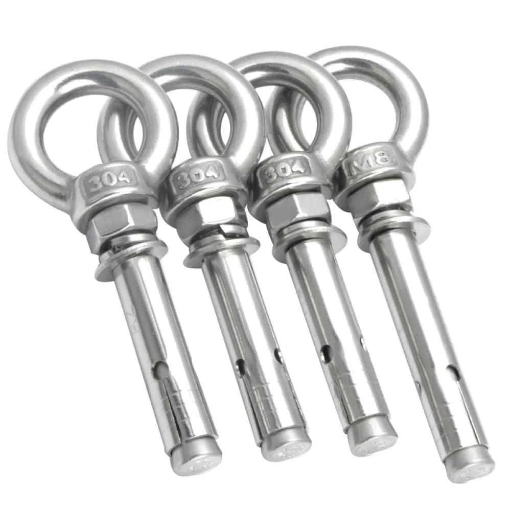 304 Stainless Steel Lifting Eye Bolt M10x90mm 2pcs E597027