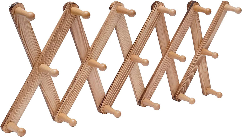 Wall Expandable Coat Rack Hat Rack 17 Hooks U98227