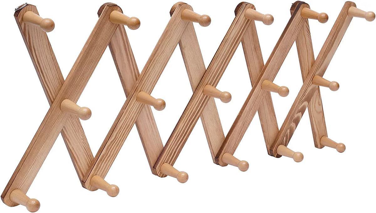 Wall Expandable Coat Rack Hat Rack 17 Hooks U98227