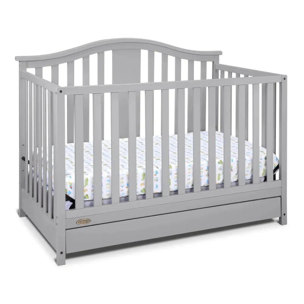 Espresso Convertible Baby Crib with Drawer I60681