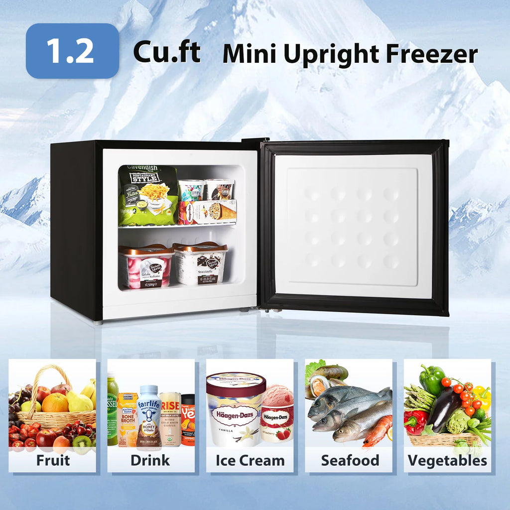 Black 1.2 Cu.ft Mini Upright Freezer Y475494